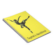 Moderne balletdanser moderne dans notitieboek (Rechterzijde)