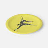 Moderne balletdanser moderne dans papieren bordje (Gekanteld)