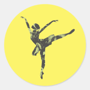 Moderne balletdanser moderne dans ronde sticker