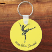Moderne balletdanser moderne dans sleutelhanger (Voorkant)