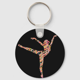moderne balletdanser sleutelhanger