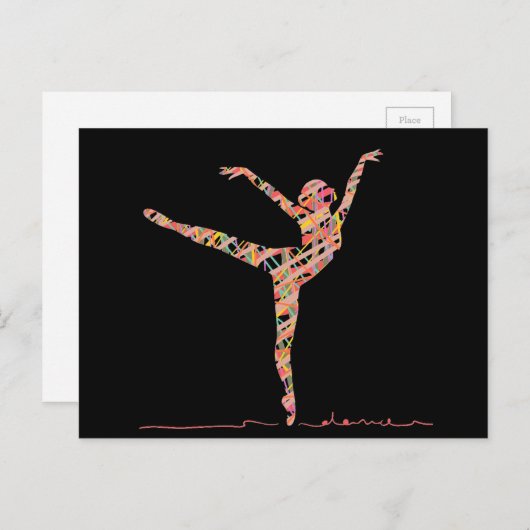 moderne balletdanseres briefkaart (Voorkant / Achterkant)