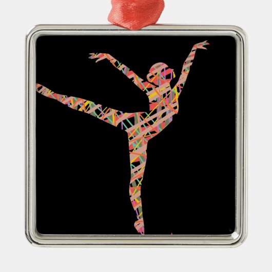 moderne balletdanseres metalen ornament (Voorkant)