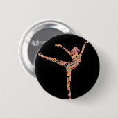 moderne balletdanseres ronde button 5,7 cm (Voorkant /achterkant)