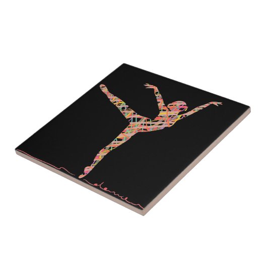 moderne balletdanseres tegeltje (Zijkant)