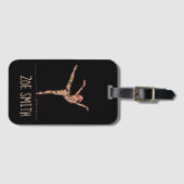 moderne balletdansersnaam bagagelabel (Voorkant (horizontaal))