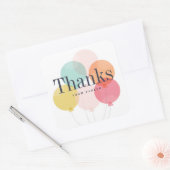 Moderne ballon bos bedankt vierkante sticker (Envelop)