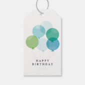Moderne Ballon Bos Jongens Verjaardag Cadeaulabel (Voorkant)