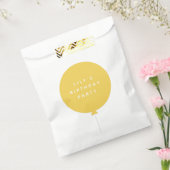 Moderne ballon | Gele kinderen Birthday Party Bedankzakje (Gezegeld)