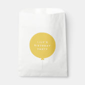 Moderne ballon | Gele kinderen Birthday Party Bedankzakje (Voorkant)