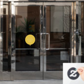 Moderne ballon | Gele kinderen Birthday Party Name Raamsticker (Kantoordeur)