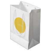 Moderne ballon | Gele nieuwe baby Shower Birth Nam Medium Cadeauzakje (Voorkant Gekanteld)