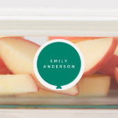 Moderne ballon | Naam Kinder groene ID Nursery Sch Labels (Aangebracht)