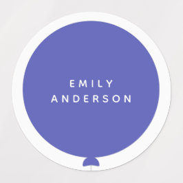 Moderne ballon | Naam Kinderblauw van de Neursery  Labels