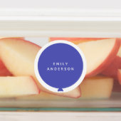 Moderne ballon | Naam Kinderblauw van de Neursery  Labels (Aangebracht)