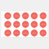 Moderne ballon | Naam Nursery School Girl Pink-ID Labels (Vel)