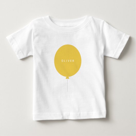 Moderne ballon | Naam Sunshine Yellow Happy Cute (Voorkant)