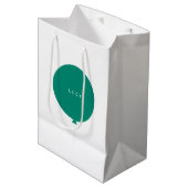 Moderne ballon | Stijlvolle naam groene Kinder par Medium Cadeauzakje (Voorkant Gekanteld)