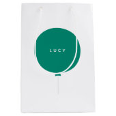 Moderne ballon | Stijlvolle naam groene Kinder par Medium Cadeauzakje (Voorkant)