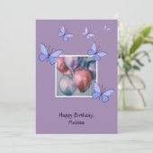 Moderne ballonnen foto Happy Birthday Kaart (Staand voorkant)