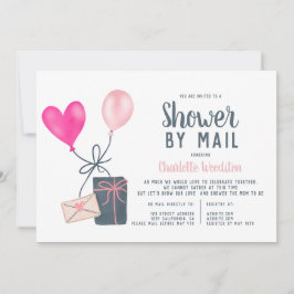 moderne ballonnen illustratie baby shower per post kaart