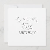 Moderne ballonnen verjaardagsfeestuitnodiging kaart (Achterkant)