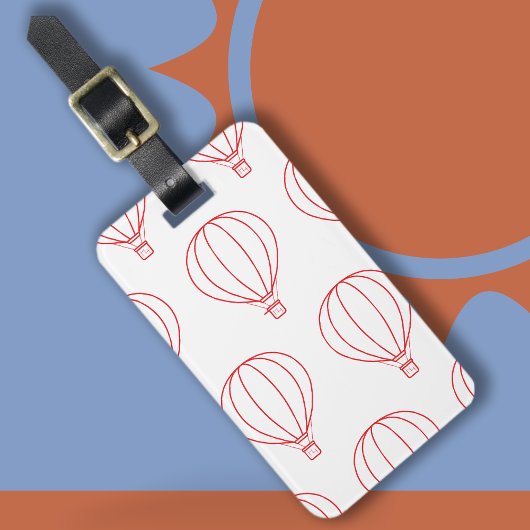 Moderne ballonpatroon bagagelabel