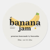 Moderne Bananenjam Label Sticker (Voorkant)
