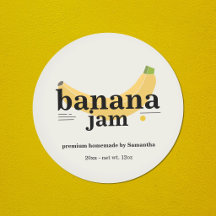 Moderne Bananenjam Label Sticker