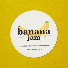 Moderne Bananenjam Label Sticker
