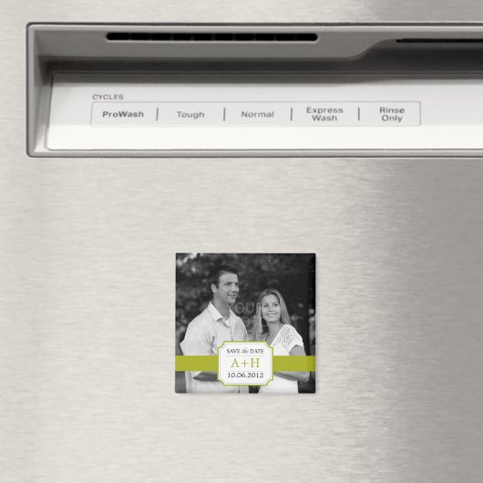 Moderne band Bewaar de datummagneet (Limoen) Magneet (Insitu (Vaatwasser))