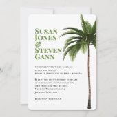 Moderne band palm bold Typography Simple Wedding Kaart (Voorkant)