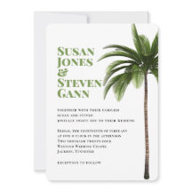 Moderne band palm bold Typography Simple Wedding