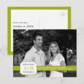 Moderne band Save the Date Briefkaart (Limoen) (Voorkant / Achterkant)