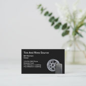 Moderne banden en velgen automobiel visitekaartje (Staand voorkant)