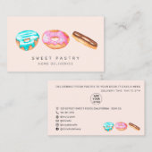 Moderne banketbakkerij voor waterverf doneert leve visitekaartje (Voorkant / Achterkant)