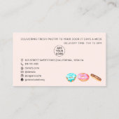 Moderne banketbakkerij voor waterverf doneert leve visitekaartje (Achterkant)