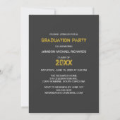 Moderne banner Afstudeerder Party Invite / Faux Go Kaart (Achterkant)