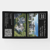 Moderne banner voor onroerend goed met QR-code (Horizontaal)