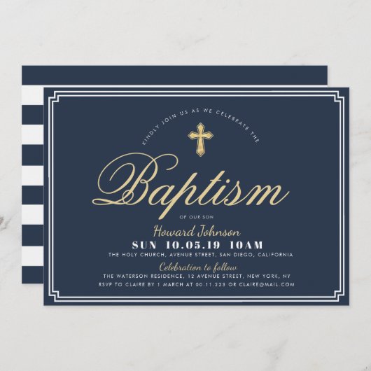 moderne baptisemkaart kaart (Voorkant / Achterkant)