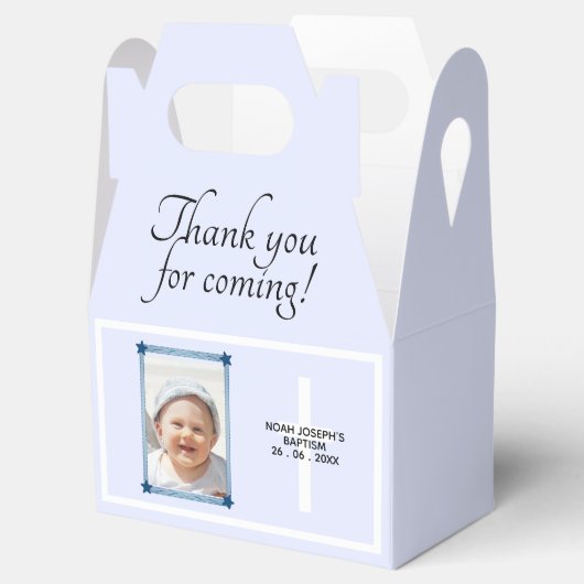 Moderne BAPTISM DAY Event Party Blue Bedankdoosjes (Geopend)