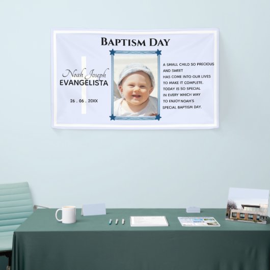 Moderne BAPTISM DAY Event Party Spandoek (Beurs)