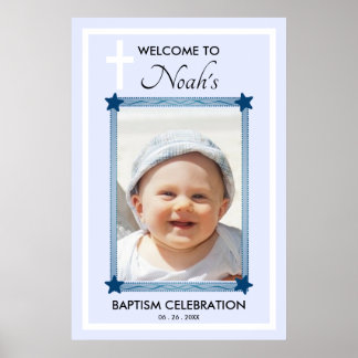Moderne BAPTISM DAY Event Party Welcome Sign Poster