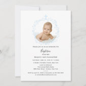 Moderne Baptisme Baby foto van script Kaart (Voorkant)