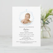 Moderne Baptisme Baby foto van script Kaart (Staand voorkant)