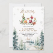 Moderne Bar Kerst Laat krijgen Jolly uitnodiging (Voorkant)