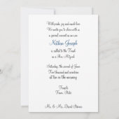 Moderne, Bar Mitswa, op maat gemaakte foto-uitnodi Kaart (Achterkant)