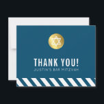 MODERNE BAR MITZVAH dank u gouden vlek donkerblauw Bedankkaart<br><div class="desc">door kat massard >> kat@simplysweetPAPERIE.com <<<<< Een eenvoudige, stijlvolle manier om te zeggen bedankt aan uw gast voor het bijwonen van de BAR MITZVAH Setup van uw kind als sjabloon is het eenvoudig voor u om uw eigen details toe te voegen, of de aanpassingsknoop te drukken en u kunt tekst,...</div>