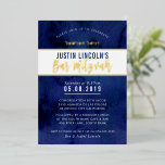 MODERNE BAR MITZVAH donkerblauw faux goud Hebreeuw Folie Uitnodiging<br><div class="desc">door kat massard >>> kat@simplysweetPAPERIE.com <<< Een trendy uitnodigingsontwerp voor BAR MITZVAH van uw kind met echte glanzende gouden folie details Instellen als een sjabloon is het eenvoudig voor u om uw eigen gegevens toe te voegen, of druk op de aanpassingsknop en u kunt tekst, lettertypen, maten enz. toevoegen of...</div>
