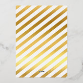 MODERNE BAR MITZVAH donkerblauw faux goud Hebreeuw Folie Uitnodiging (Achterkant)